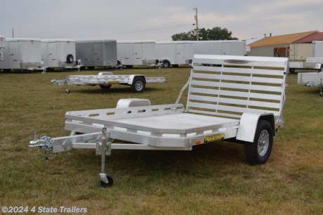 &lt;ul&gt;
&lt;li&gt;built by Aluma Trailer Manufacturing&lt;/li&gt;
&lt;li&gt;77&quot;X 10&#39; utility trailer&lt;/li&gt;
&lt;li&gt;3,500 lb. torsion axle&lt;/li&gt;
&lt;li&gt;14&quot; aluminum wheels&lt;/li&gt;
&lt;li&gt;extruded aluminum flooring&lt;/li&gt;
&lt;li&gt;fold down rear rampgate&lt;/li&gt;
&lt;li&gt;LED lights&lt;/li&gt;
&lt;li&gt;2&quot; coupler&lt;/li&gt;
&lt;li&gt;all aluminum construction (no wood to rot; no steel to rust)&lt;/li&gt;
&lt;li&gt;5 year warranty&lt;/li&gt;
&lt;li&gt;Come see this trailer today!&lt;/li&gt;
&lt;/ul&gt;