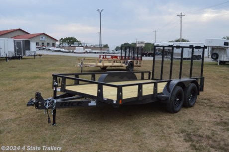 &lt;ul&gt;
&lt;li&gt;built by Rice Trailer Manufacturing&lt;/li&gt;
&lt;li&gt;76X14&amp;nbsp;utility trailer&lt;/li&gt;
&lt;li&gt;two 3,500 lb axles&lt;/li&gt;
&lt;li&gt;electric brakes on one axle&lt;/li&gt;
&lt;li&gt;15&quot; tires&lt;/li&gt;
&lt;li&gt;4&#39; tube rampgate&lt;/li&gt;
&lt;li&gt;adjustable 2 5/16&quot; coupler&lt;/li&gt;
&lt;li&gt;5&quot; formed channel tongue&lt;/li&gt;
&lt;li&gt;3&quot; formed channel crossmembers&lt;/li&gt;
&lt;li&gt;powder coat finish&lt;/li&gt;
&lt;li&gt;treated wood floor&lt;/li&gt;
&lt;li&gt;LED lights&lt;/li&gt;
&lt;li&gt;1 year warranty&lt;/li&gt;
&lt;li&gt;Come check it out!&lt;/li&gt;
&lt;/ul&gt;