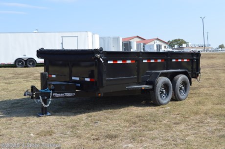 &lt;p&gt;Take a look at this new 83&quot;x14&#39; dump trailer built by Friesen Trailers! It comes with two 7,000 lb. axles with electric brakes, hydraulic jack, 10 ply tires, 1/8&quot; treadplate steel fenders, 2 5/16&quot; heavy duty adjustable coupler, LED lights, sealed wiring harness (eliminates most common trailer wiring issues), sand blasted, primed, and powdercoated finish, heavy duty scissors hoist, 24&quot; 10 gauge (1/8&quot; ) sides, one piece corners, full height preformed side supports to give extra rigidity, 7 gauge (3/16&quot;) floor, 3&quot; channel crossmembers 16&quot; on center, 6&quot; channel tongue, combo gate with chains for spreading or dumping, a manual roll up tarp kit, an Interstate 12v battery, a 12v trickle charger, and a 110v drop cord charger. Friesen trailers are very well built, and come with a 1 year warranty!&lt;/p&gt;