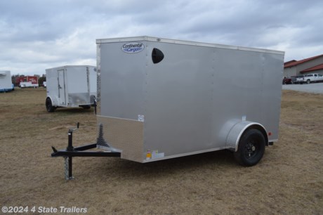 &lt;ul&gt;
&lt;li&gt;built by Continental Cargo Trailers&lt;/li&gt;
&lt;li&gt;new 2025 year model&lt;/li&gt;
&lt;li&gt;5&#39;x10&#39;X5&#39;6&quot; cargo trailer&lt;/li&gt;
&lt;li&gt;3500 lb. axle&lt;/li&gt;
&lt;li&gt;15&quot; wheels with 6 ply tires&lt;/li&gt;
&lt;li&gt;3/8&quot; plywood walls&lt;/li&gt;
&lt;li&gt;3/4&quot; plywood floor&lt;/li&gt;
&lt;li&gt;.030 aluminum exterior side sheets bonded with screwed seams&lt;/li&gt;
&lt;li&gt;one piece aluminum roof&lt;/li&gt;
&lt;li&gt;24&quot; gravel guard&lt;/li&gt;
&lt;li&gt;ramp door&lt;/li&gt;
&lt;li&gt;side door with a cam bar and latch&lt;/li&gt;
&lt;li&gt;LED lights&lt;/li&gt;
&lt;li&gt;two interior dome lights&lt;/li&gt;
&lt;li&gt;1 year warranty&lt;/li&gt;
&lt;/ul&gt;