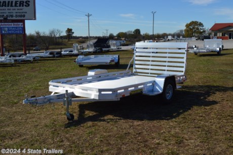 &lt;ul&gt;
&lt;li&gt;built by Aluma Trailers&lt;/li&gt;
&lt;li&gt;77&quot;X12&#39; utility trailer&lt;/li&gt;
&lt;li&gt;3500 lb. torsion axle&lt;/li&gt;
&lt;li&gt;14&quot; aluminum rims&lt;/li&gt;
&lt;li&gt;extruded aluminum floor&lt;/li&gt;
&lt;li&gt;fold down rear ramp&lt;/li&gt;
&lt;li&gt;LED lights&lt;/li&gt;
&lt;li&gt;all aluminum construction (no steel to rust; no wood to rot)&lt;/li&gt;
&lt;li&gt;5 year warranty&lt;/li&gt;
&lt;li&gt;Come see this trailer today!&lt;/li&gt;
&lt;/ul&gt;