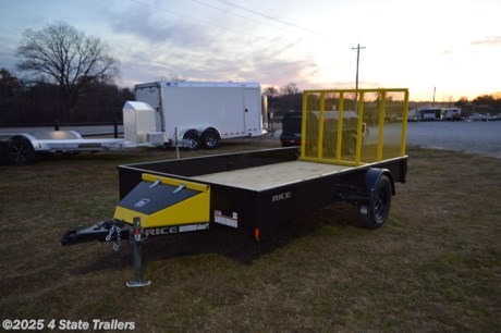 &lt;ul&gt;
&lt;li&gt;built by Rice Trailer Manufacturing&lt;/li&gt;
&lt;li&gt;new 2025 year model&lt;/li&gt;
&lt;li&gt;76&quot;X12&#39; utility trailer&lt;/li&gt;
&lt;li&gt;3,500 lb axle&lt;/li&gt;
&lt;li&gt;15&quot; tires&lt;/li&gt;
&lt;li&gt;lockable toolbox on the tongue of the trailer&lt;/li&gt;
&lt;li&gt;4&#39; tubing rampgate that can fold into the trailer&lt;/li&gt;
&lt;li&gt;14&quot; solid sides&lt;/li&gt;
&lt;li&gt;2&quot; coupler&lt;/li&gt;
&lt;li&gt;3&quot; formed channel tongue&lt;/li&gt;
&lt;li&gt;powder coat finish&lt;/li&gt;
&lt;li&gt;treated wood floor&lt;/li&gt;
&lt;li&gt;LED lights&lt;/li&gt;
&lt;li&gt;1 year warranty&lt;/li&gt;
&lt;li&gt;Come check it out!&lt;/li&gt;
&lt;/ul&gt;