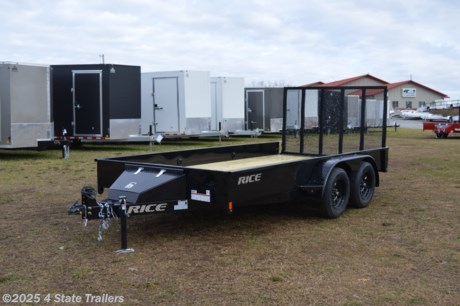 &lt;ul&gt;
&lt;li&gt;built by Rice Trailer Manufacturing&lt;/li&gt;
&lt;li&gt;new 2025 year model&lt;/li&gt;
&lt;li&gt;82&quot;X14&#39; utility trailer&lt;/li&gt;
&lt;li&gt;two 3,500 lb axles with brakes on one axle&lt;/li&gt;
&lt;li&gt;15&quot; wheels with 6 ply tires&lt;/li&gt;
&lt;li&gt;14&quot; solid sides&lt;/li&gt;
&lt;li&gt;toolbox&lt;/li&gt;
&lt;li&gt;4&#39; tubing rampgate that can fold into the trailer&lt;/li&gt;
&lt;li&gt;powder coat finish&lt;/li&gt;
&lt;li&gt;LED lights&lt;/li&gt;
&lt;li&gt;adjustable 2 5/16&quot; coupler&lt;/li&gt;
&lt;li&gt;5&quot; formed channel tongue&lt;/li&gt;
&lt;li&gt;treated wood floor&lt;/li&gt;
&lt;li&gt;1 year warranty&lt;/li&gt;
&lt;li&gt;The Stealth model is such a good looking utility trailer! Come see it today!&lt;/li&gt;
&lt;/ul&gt;