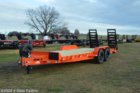 &lt;ul&gt;
&lt;li&gt;built by Rice Trailer Manufacturing&lt;/li&gt;
&lt;li&gt;82&quot;x22&#39; equipment trailer&lt;/li&gt;
&lt;li&gt;two 8,000 lb electric brake&amp;nbsp;axles&lt;/li&gt;
&lt;li&gt;17.5&quot; wheels with 18 ply tires&lt;/li&gt;
&lt;li&gt;spare tire and wheel&lt;/li&gt;
&lt;li&gt;6&quot; channel tongue and main frame&lt;/li&gt;
&lt;li&gt;3&quot; channel crossmembers on 16&quot; centers&lt;/li&gt;
&lt;li&gt;extra heavy duty fabricated fenders with treadplate on top&lt;/li&gt;
&lt;li&gt;steps in front and behind the fenders&lt;/li&gt;
&lt;li&gt;5&#39; standup ramps with spring assist&lt;/li&gt;
&lt;li&gt;full frame&amp;nbsp;powder coat finish&lt;/li&gt;
&lt;li&gt;treated wood floor&lt;/li&gt;
&lt;li&gt;LED lights&lt;/li&gt;
&lt;li&gt;10k jack&lt;/li&gt;
&lt;li&gt;toolbox integrated into the tongue&lt;/li&gt;
&lt;li&gt;2 5/16&quot; adjustable coupler&lt;/li&gt;
&lt;li&gt;1 year warranty&lt;/li&gt;
&lt;li&gt;Come see it for yourself!&lt;/li&gt;
&lt;/ul&gt;