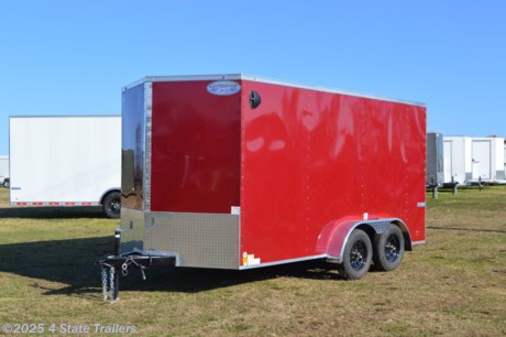 &lt;ul&gt;
&lt;li&gt;built by Continental Cargo&lt;/li&gt;
&lt;li&gt;new 2025 year model&lt;/li&gt;
&lt;li&gt;7&#39;x14&#39;X6&#39;6&quot; cargo trailer&lt;/li&gt;
&lt;li&gt;two 3500 lb. electric brake axles&lt;/li&gt;
&lt;li&gt;15&quot; wheels with 6 ply trailer tires&lt;/li&gt;
&lt;li&gt;one piece aluminum roof&lt;/li&gt;
&lt;li&gt;.030 aluminum exterior side sheets&amp;nbsp;bonded with screwed seams&lt;/li&gt;
&lt;li&gt;24&quot; gravel guard&lt;/li&gt;
&lt;li&gt;3/8&quot; plywood walls&lt;/li&gt;
&lt;li&gt;3/4&quot; plywood floor&lt;/li&gt;
&lt;li&gt;rear ramp door&lt;/li&gt;
&lt;li&gt;side door with a flush lock and cam bar&lt;/li&gt;
&lt;li&gt;4 d-rings in the floor&lt;/li&gt;
&lt;li&gt;2 interior dome lights&lt;/li&gt;
&lt;li&gt;LED exterior lights&lt;/li&gt;
&lt;li&gt;1 year warranty&lt;/li&gt;
&lt;li&gt;Come see this trailer today!&lt;/li&gt;
&lt;/ul&gt;