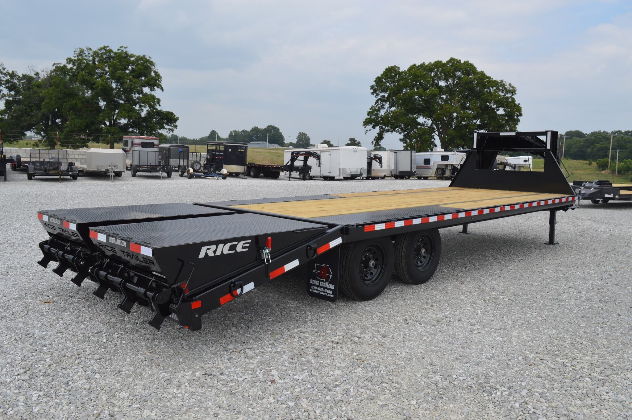 2025 Rice Trailers Deckover Gooseneck 102X25 FLATBED TRAILER