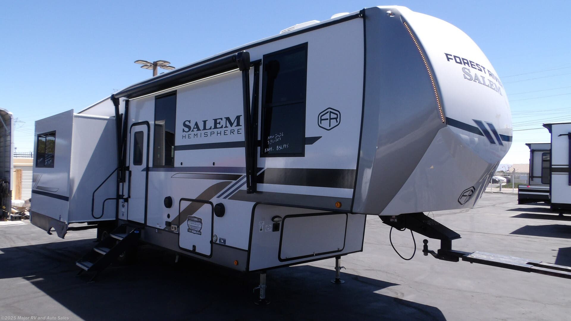 2026 Salem Hemisphere 286RL, 3 SLIDES, BACKUP CAMERA INCLUDED, 200 WATT by Forest River from Major RV and Auto Sales in Hesperia, California