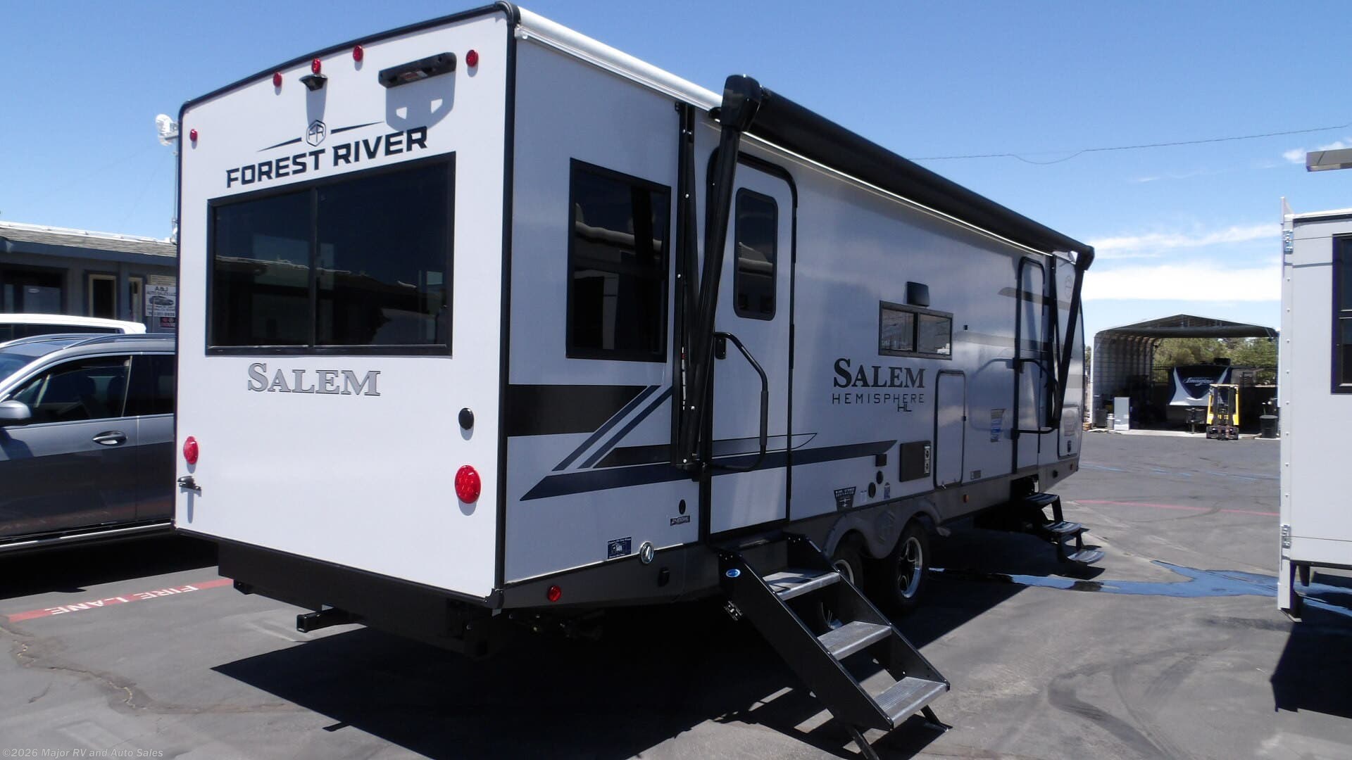 2026 Forest River Salem Hemisphere 24RDHL, 1 SLIDE, 2 A/C'S, 200 WATT SOLAR, REAR DIN - New Travel Trailer For Sale by Major RV and Auto Sales in Hesperia, California