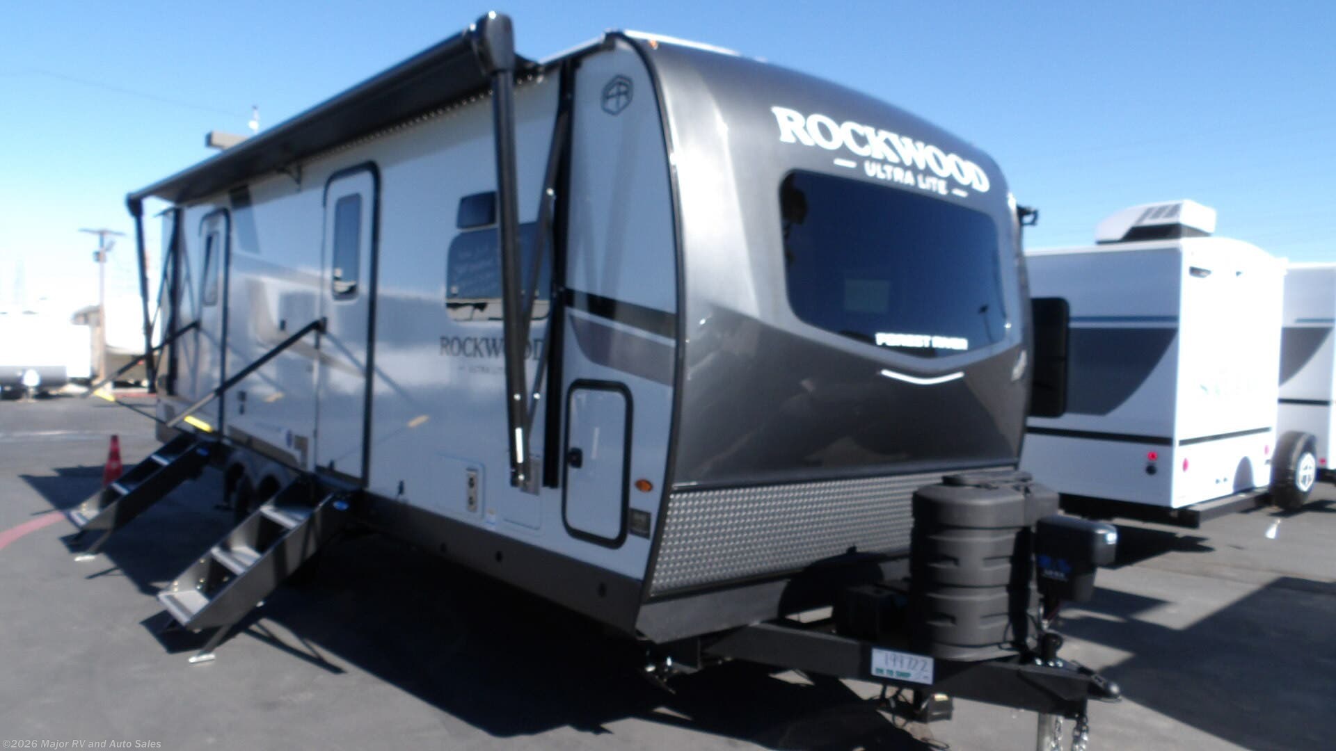 2026 Rockwood 2608BS, 2 SLIDES, 2 A/C'S, 400 WATT SOLAR, AUTO-LE by Forest River from Major RV and Auto Sales in Hesperia, California