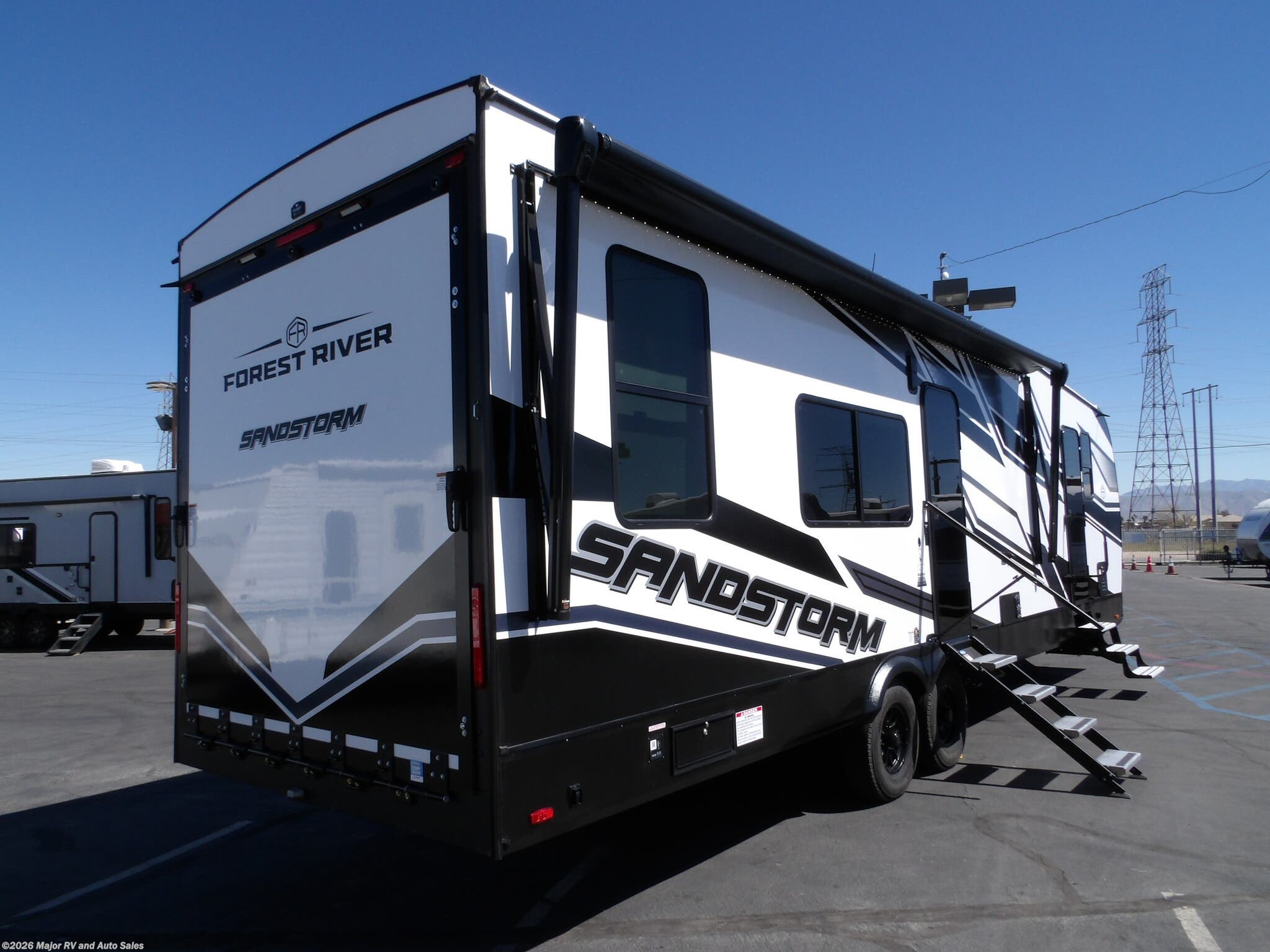 2026 Forest River Sandstorm 2900, 1 SLIDE, 2 A/C'S, 600 WATT SOLAR, CLIMATE PA - New Toy Hauler For Sale by Major RV and Auto Sales in Hesperia, California