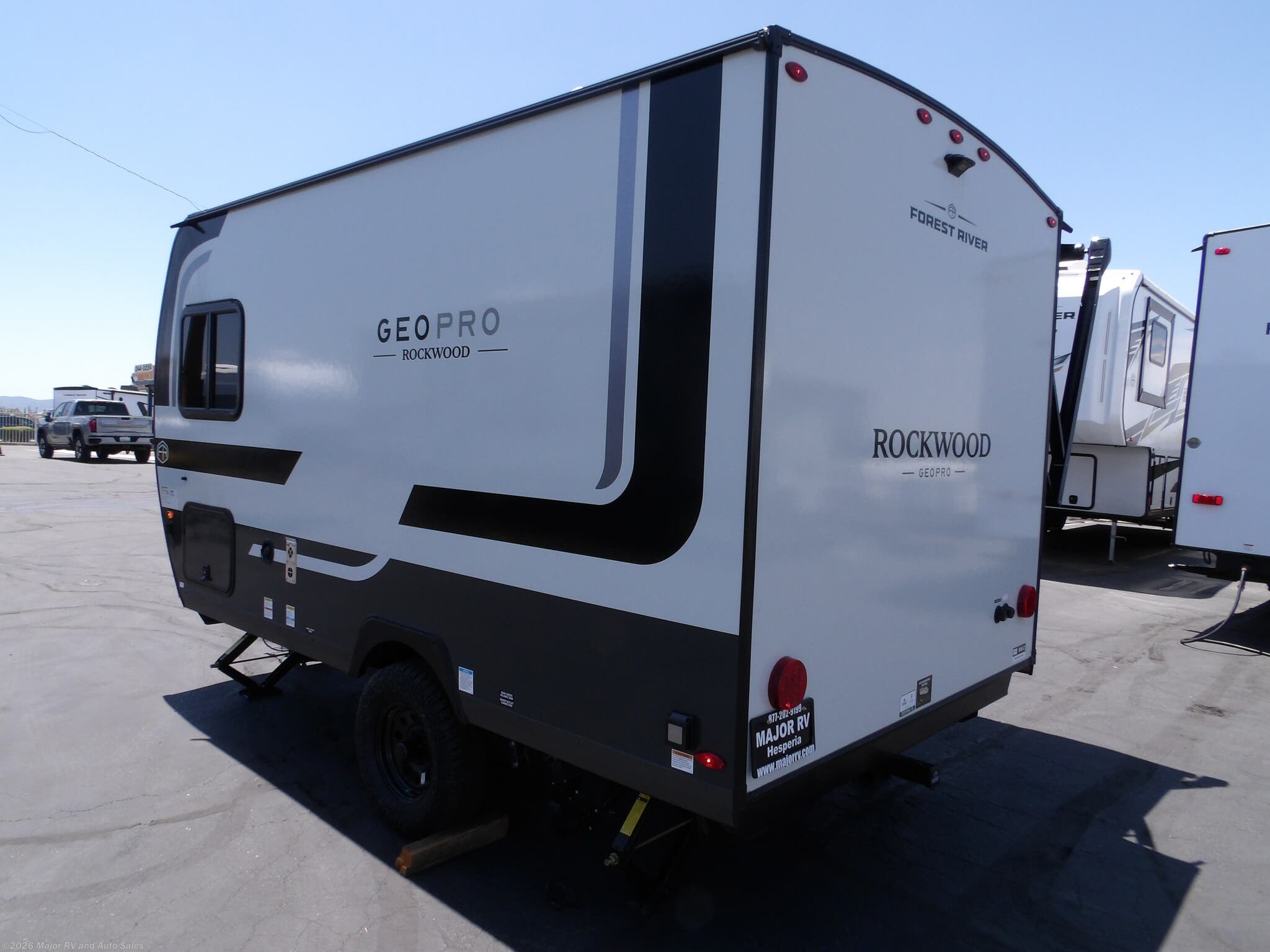 2027 Forest River Rockwood GEO-PRO 13DLE, FRONT SLEEPER, REAR DINETTE/BATHROO - New Travel Trailer For Sale by Major RV and Auto Sales in Hesperia, California