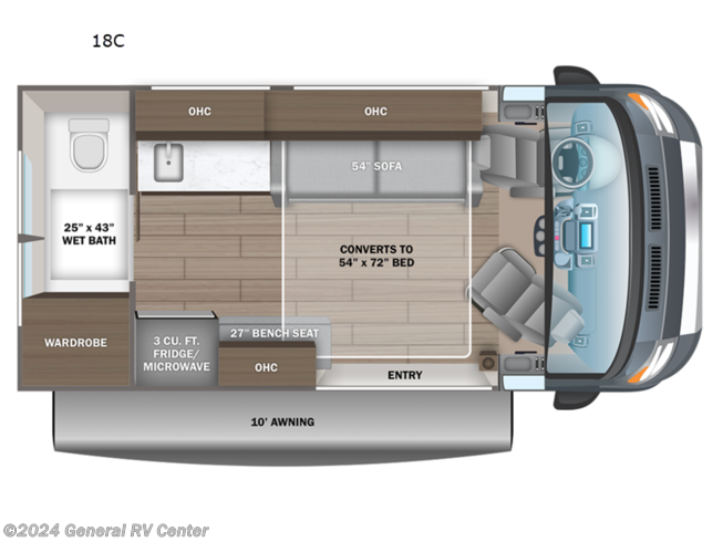2024 Entegra Coach Arc 18C - New Class B For Sale by General RV Center in North Canton, Ohio