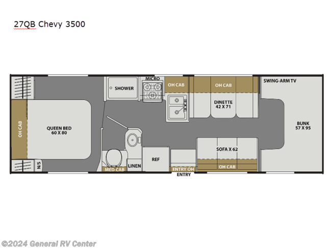 2024 Coachmen Freelander 27QB Chevy 3500 - New Class C For Sale by General RV Center in North Canton, Ohio