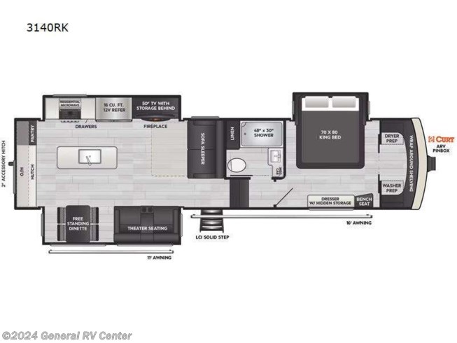 2024 Keystone Arcadia 3140RK - New Fifth Wheel For Sale by General RV Center in North Canton, Ohio