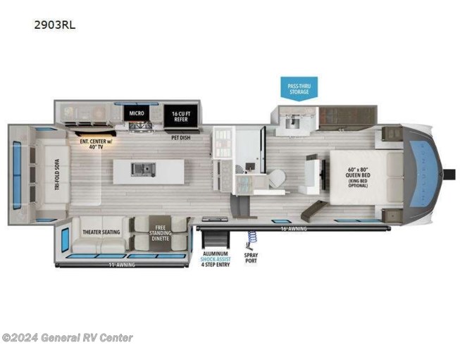 2024 Grand Design Influence 2903RL - New Fifth Wheel For Sale by General RV Center in North Canton, Ohio