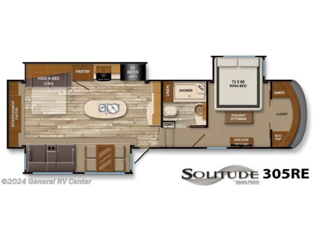 2015 Grand Design Solitude 305RE - Used Fifth Wheel For Sale by General RV Center in North Canton, Ohio