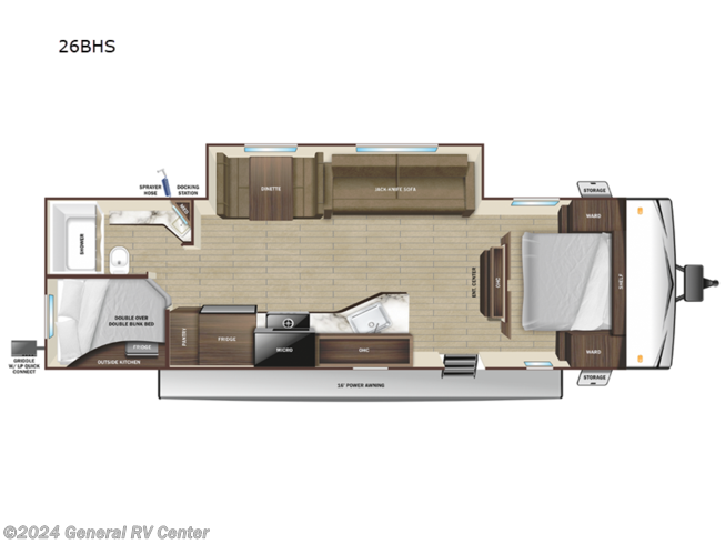 2024 Highland Ridge Open Range Conventional 26BHS - New Travel Trailer For Sale by General RV Center in North Canton, Ohio