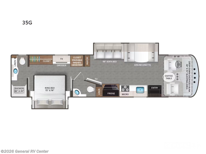 2026 Thor Motor Coach Hurricane 35G - New Class A For Sale by General RV Center in North Canton, Ohio