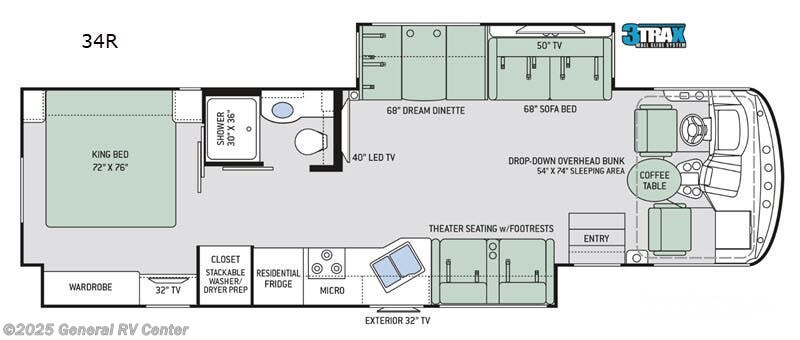 2019 Thor Motor Coach Windsport 34R-2SL - Used Class A For Sale by General RV Center in North Canton, Ohio