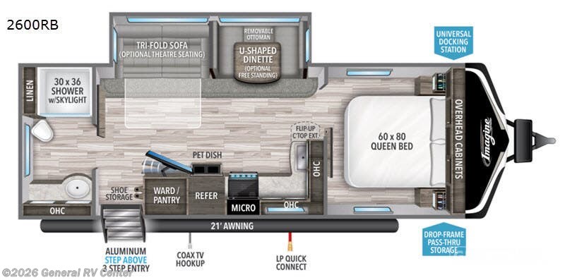 2021 Grand Design Imagine 2600RB-1SL - Used Travel Trailer For Sale by General RV Center in North Canton, Ohio
