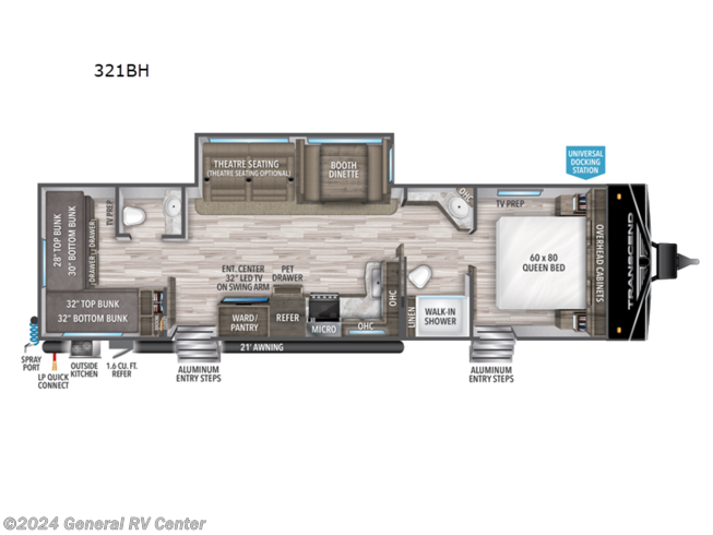 2023 Grand Design Transcend Xplor 321BH - New Travel Trailer For Sale by General RV Center in Orange Park, Florida