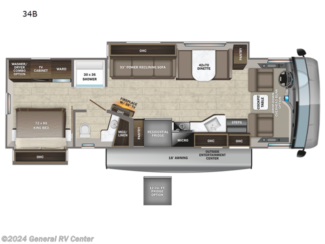 2024 Entegra Coach Vision XL 34B - New Class A For Sale by General RV Center in Orange Park, Florida