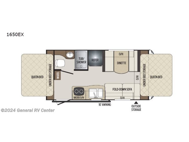 2019 Keystone Bullet Crossfire 1650EX - Used Travel Trailer For Sale by General RV Center in Orange Park, Florida
