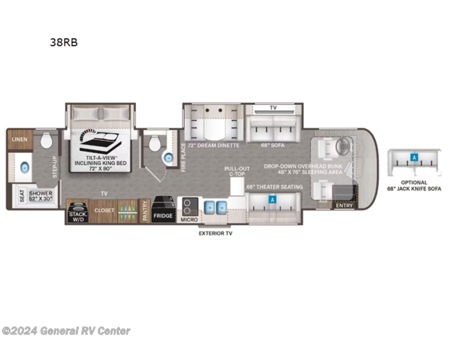 2024 Thor Motor Coach Riviera 38RB - New Class A For Sale by General RV Center in Orange Park, Florida