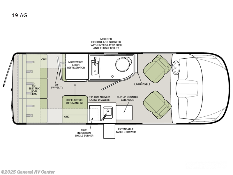 2025 Tiffin GT1 19AG - New Class B For Sale by General RV Center in Orange Park, Florida