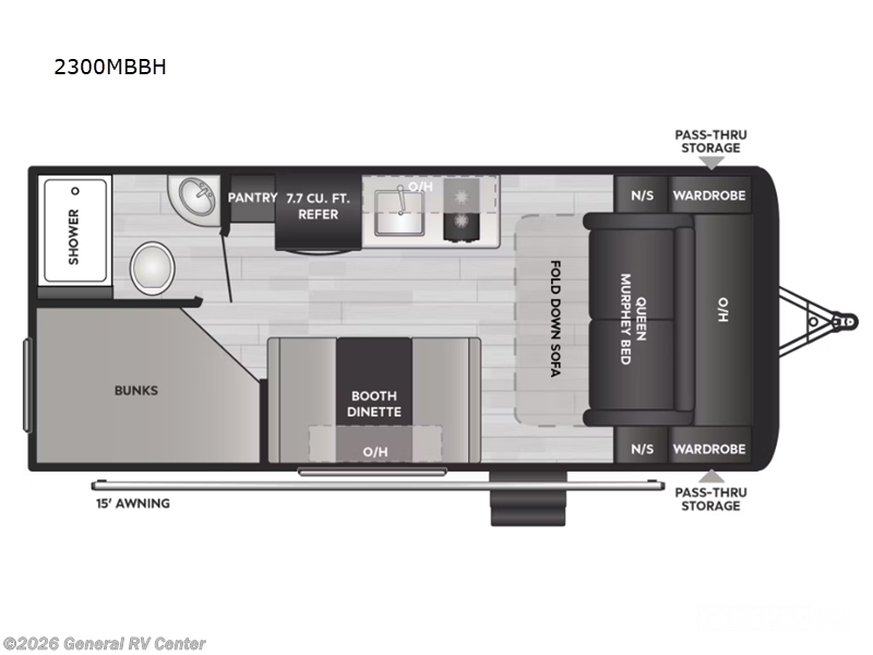 2025 Keystone Springdale 2300MBBH - New Travel Trailer For Sale by General RV Center in Huntley, Illinois