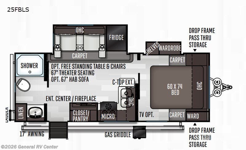 2020 Forest River MICRO LITE 25FBLS-1S - Used Travel Trailer For Sale by General RV Center in Huntley, Illinois
