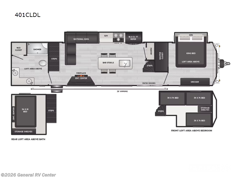 2025 Keystone Residence 401CLDL - New Destination Trailer For Sale by General RV Center in Huntley, Illinois