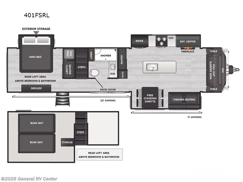 2025 Keystone Residence 401FSRL - New Destination Trailer For Sale by General RV Center in Huntley, Illinois