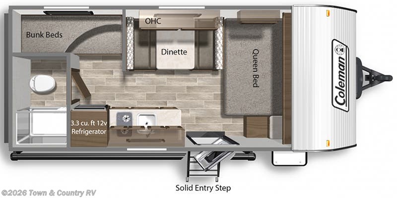 Floorplan of 2024 Dutchmen Coleman 17B