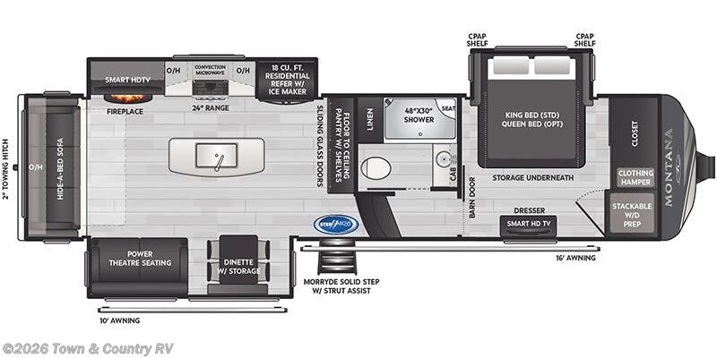 Floorplan of 2025 Keystone Montana 3123RL