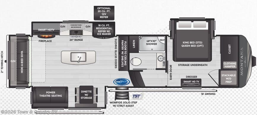 Floorplan of 2025 Keystone Montana 3123RL