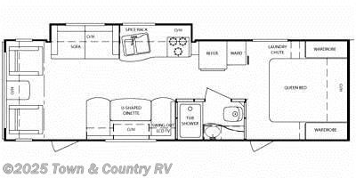 Floorplan of 2010 Keystone Bullet 278RLS