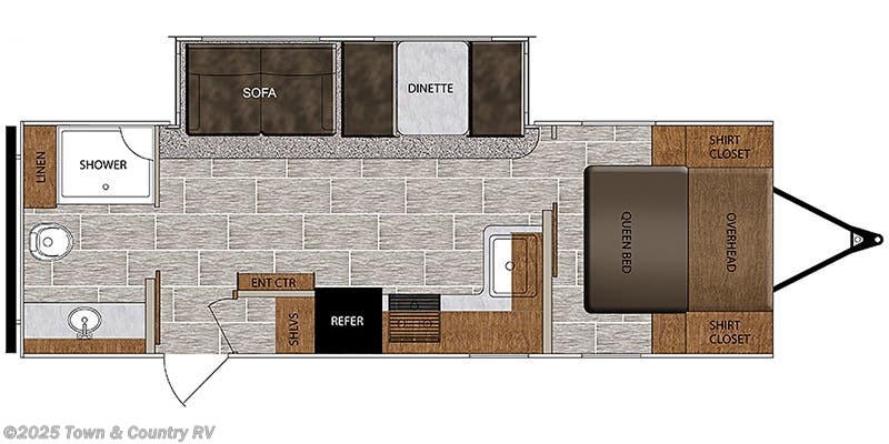Floorplan of 2020 Prime Time Tracer 255RB