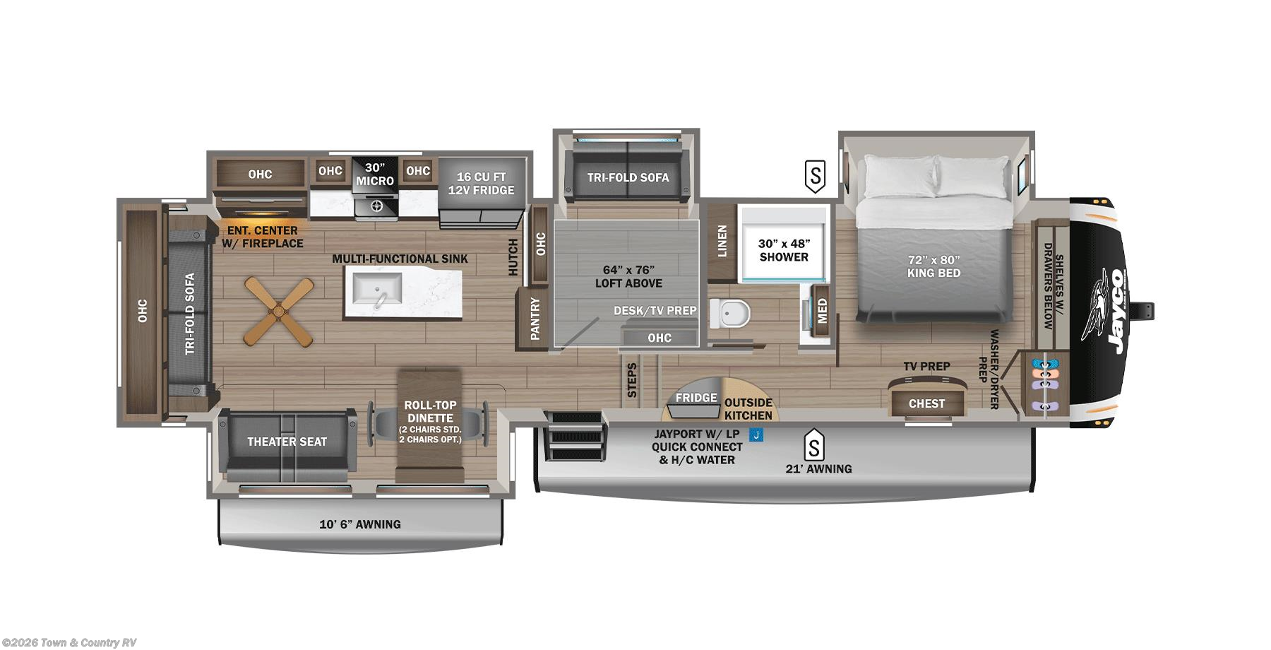 Floorplan of 2026 Jayco Eagle 355MBQS