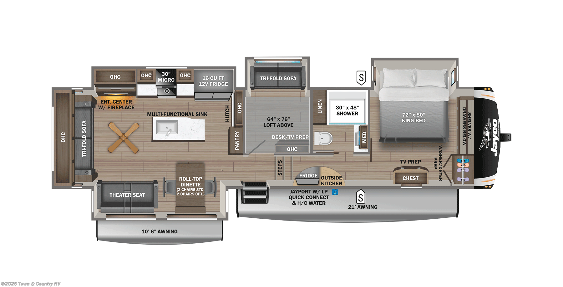 Floorplan of 2026 Jayco Eagle 355MBQS