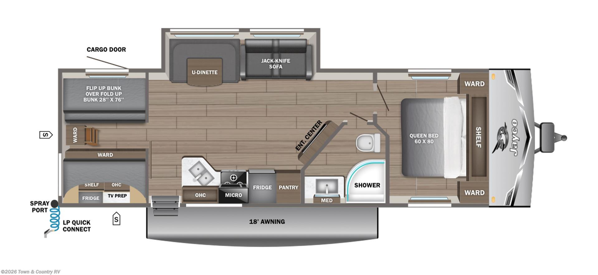 Floorplan of 2026 Jayco Jay Flight SLX 295TBS