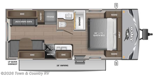 Floorplan of 2026 Jayco Jay Flight SLX 210QB