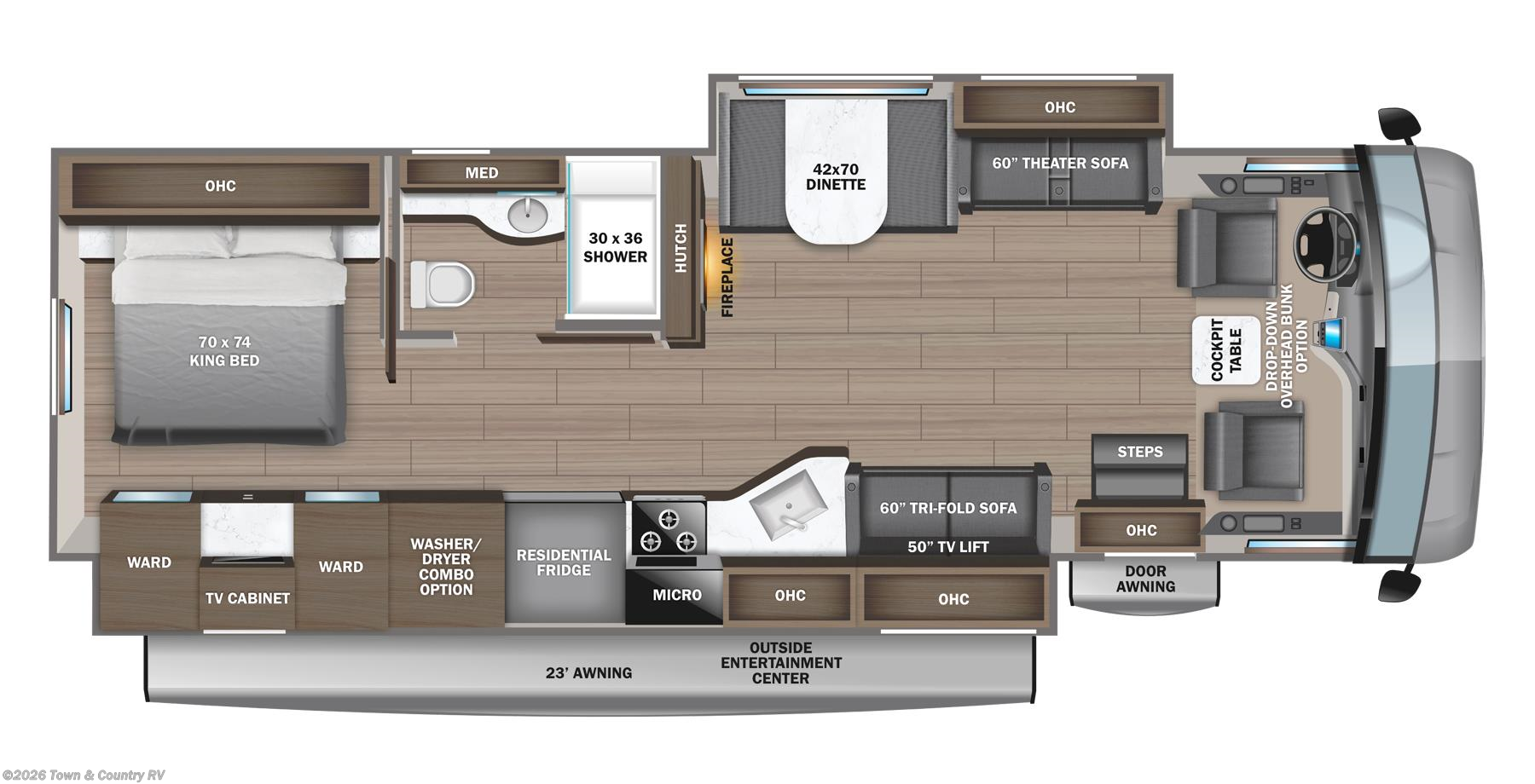 Floorplan of 2023 Jayco Precept 34G