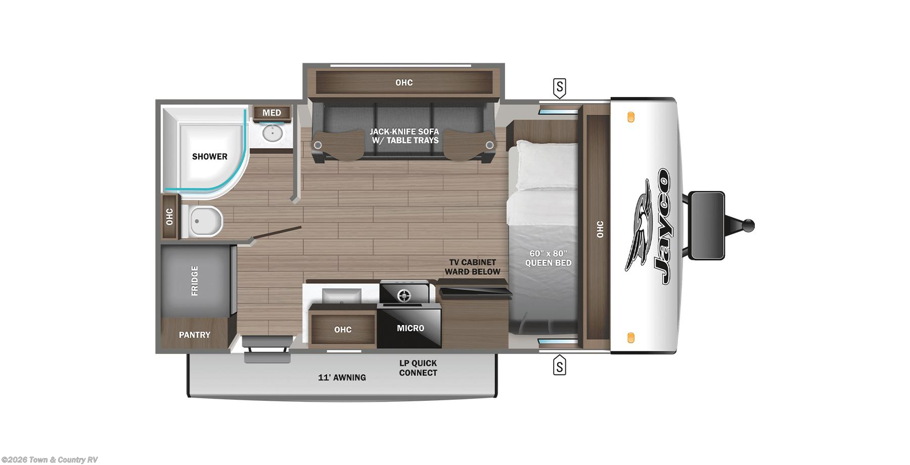 Floorplan of 2026 Jayco Jay Feather Air 16FBS
