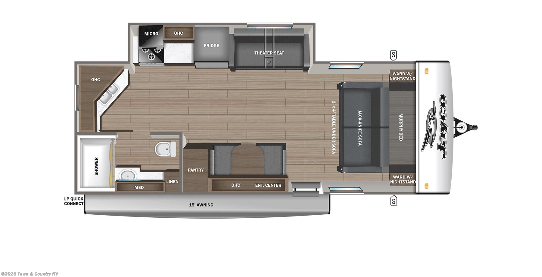 Floorplan of 2026 Jayco Jay Feather 21MML