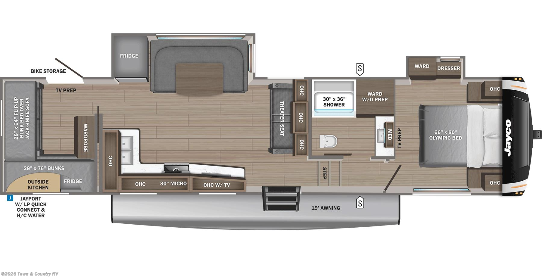 Floorplan of 2026 Jayco Eagle HT 31QCD