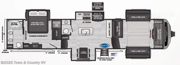 Floorplan of 2023 Keystone Montana 3761FL