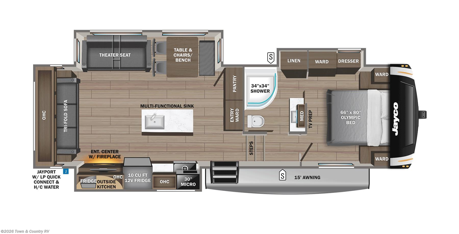Floorplan of 2026 Jayco Eagle HT 28CRT
