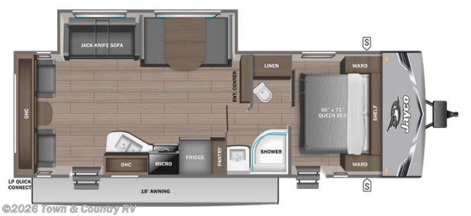 Floorplan of 2026 Jayco Jay Flight SLX 262RLS