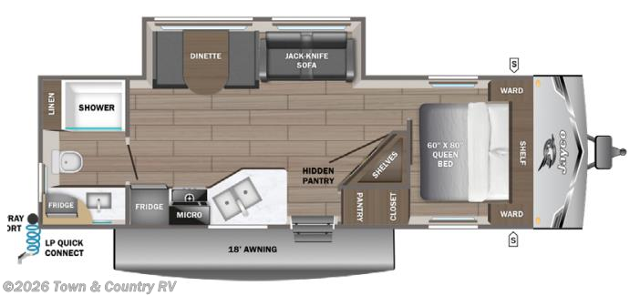 Floorplan of 2026 Jayco Jay Flight SLX 265MWS